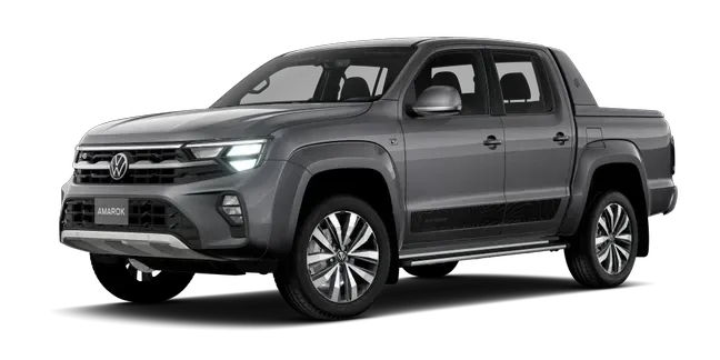 Volkswagen Amarok visto de frente y de lado